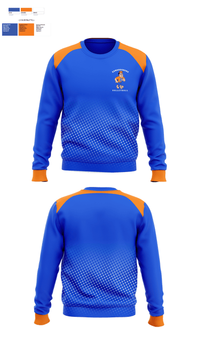 Edwardsburg Middle School Volleyball 41068925 Crew Neck Sweatshirt - 1