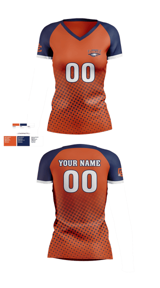 Women's Short Sleeve Vneck Shirt, Clarke County High School Volleyball, Women's Volleyball, Teamtime, Team time, sublimation, custom sports apparel, team uniforms, spirit wear, spiritwear, sports uniforms, custom shirts, team store, custom team store, fundraiser sports, apparel fundraiser