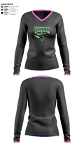 Chippewa Youth Hockey 90833189 Women's Long Sleeve V-neck Shirt -1 2