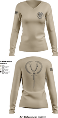 XI. Inspektion 19049889 Women's Long Sleeve V-neck Shirt - 3