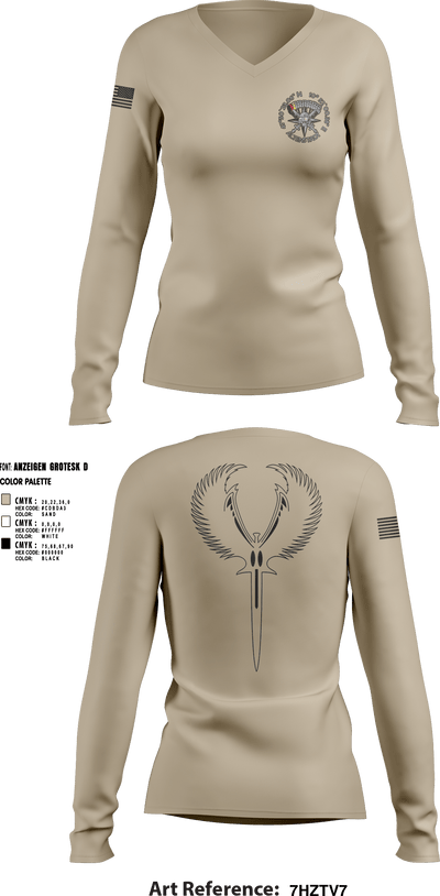 XI. Inspektion 19049889 Women's Long Sleeve V-neck Shirt - 3
