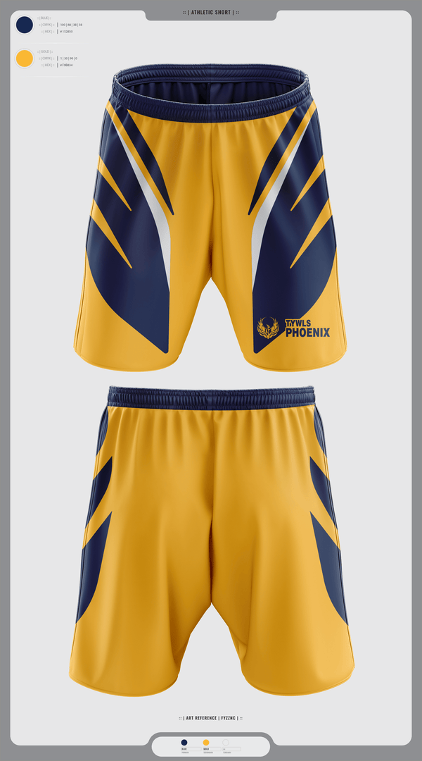 Athletic Shorts With Pockets, TYWLS Phoenix, Spirit Store, Teamtime, Team time, sublimation, custom sports apparel, team uniforms, spirit wear, spiritwear, sports uniforms, custom shirts, team store, custom team store, fundraiser sports, apparel fundraiser