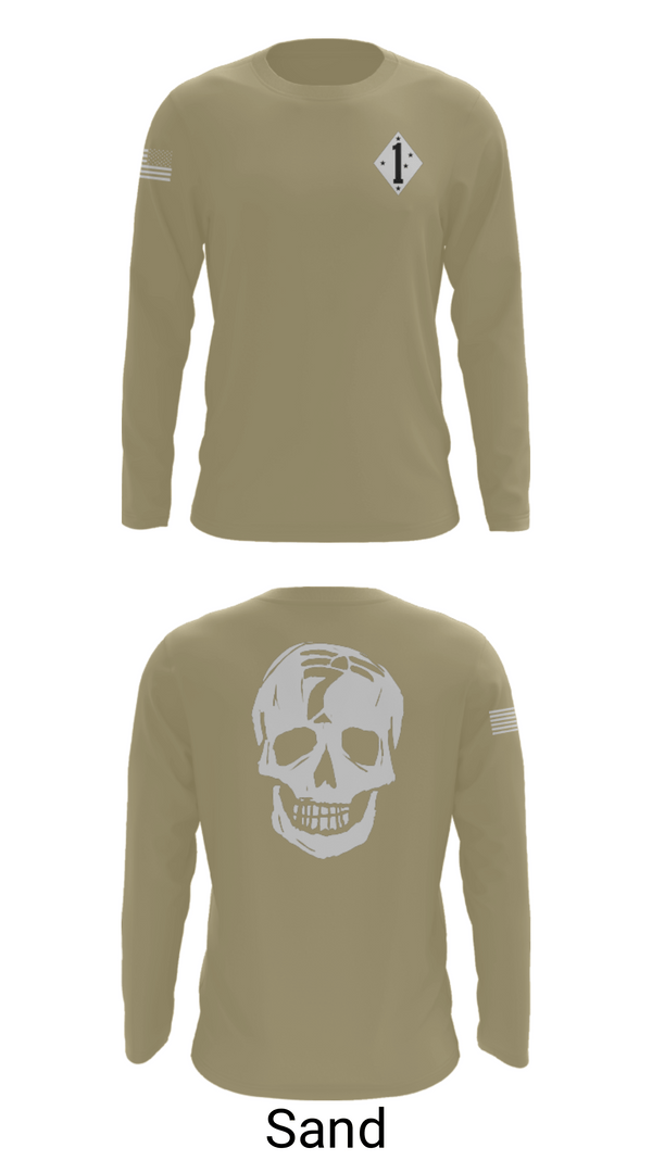 Long Sleeve Performance Shirt, 3/7 Kilo 3rd, Marines, Teamtime, Team time, sublimation, custom sports apparel, team uniforms, spirit wear, spiritwear, sports uniforms, custom shirts, team store, custom team store, fundraiser sports, apparel fundraiser