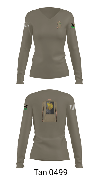 759 mp hhd 91445717 Women's Long Sleeve V-neck Shirt - 77