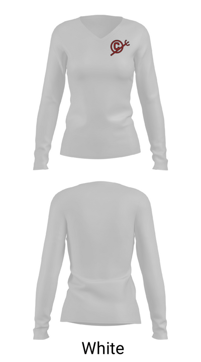 Clinton High School Soccer 53608379 Women's Long Sleeve V-neck Shirt - 16