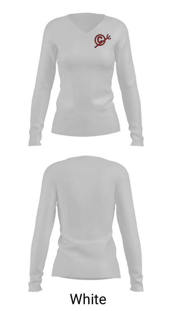 Womens Long Sleeve Vneck Shirt, Clinton High School Soccer, Men's Soccer, Teamtime, Team time, sublimation, custom sports apparel, team uniforms, spirit wear, spiritwear, sports uniforms, custom shirts, team store, custom team store, fundraiser sports, apparel fundraiser