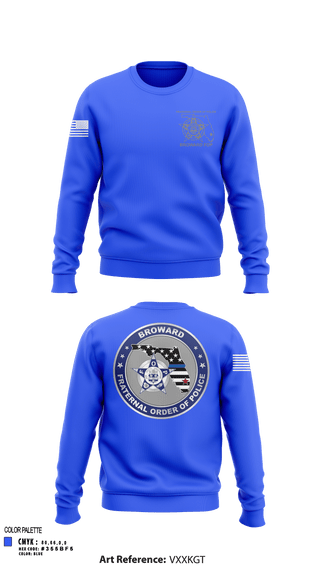 Crew Neck Sweatshirt, Broward Fraternal Order of Police, Police, Teamtime, Team time, sublimation, custom sports apparel, team uniforms, spirit wear, spiritwear, sports uniforms, custom shirts, team store, custom team store, fundraiser sports, apparel fundraiser
