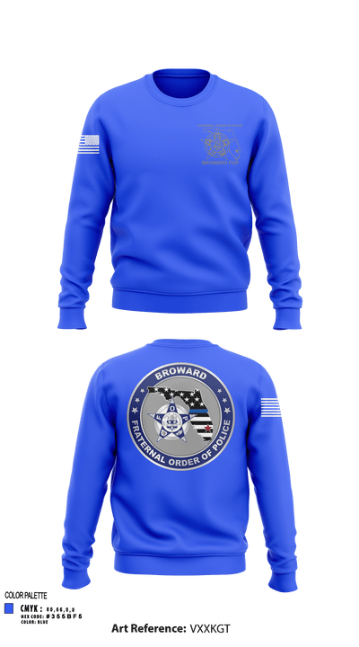 Broward Fraternal Order of Police 91005967 Crew Neck Sweatshirt - 115