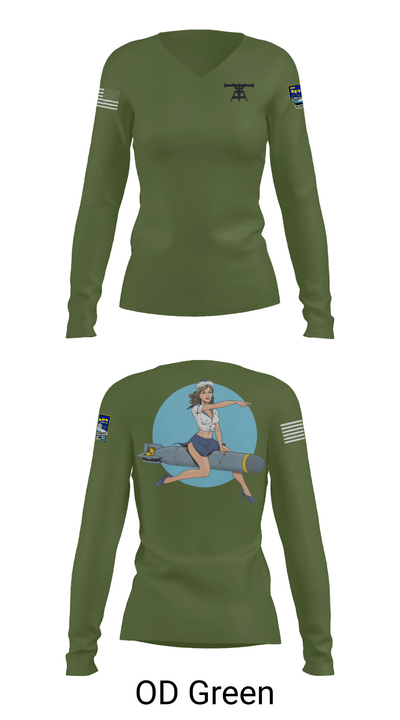 733 83106436 Women's Long Sleeve V-neck Shirt - 54