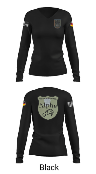 Womens Long Sleeve Vneck Shirt, 4./401 PzGrenBtl, Army, Teamtime, Team time, sublimation, custom sports apparel, team uniforms, spirit wear, spiritwear, sports uniforms, custom shirts, team store, custom team store, fundraiser sports, apparel fundraiser