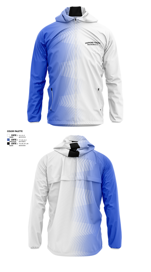 Windbreaker, Hopkins Youth Baseball Association, Baseball, Teamtime, Team time, sublimation, custom sports apparel, team uniforms, spirit wear, spiritwear, sports uniforms, custom shirts, team store, custom team store, fundraiser sports, apparel fundraiser