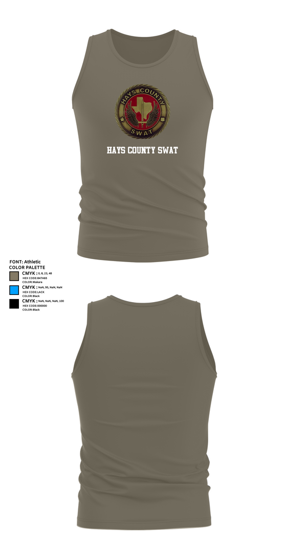 Tank Top, Hays County SWAT, Police, Teamtime, Team time, sublimation, custom sports apparel, team uniforms, spirit wear, spiritwear, sports uniforms, custom shirts, team store, custom team store, fundraiser sports, apparel fundraiser