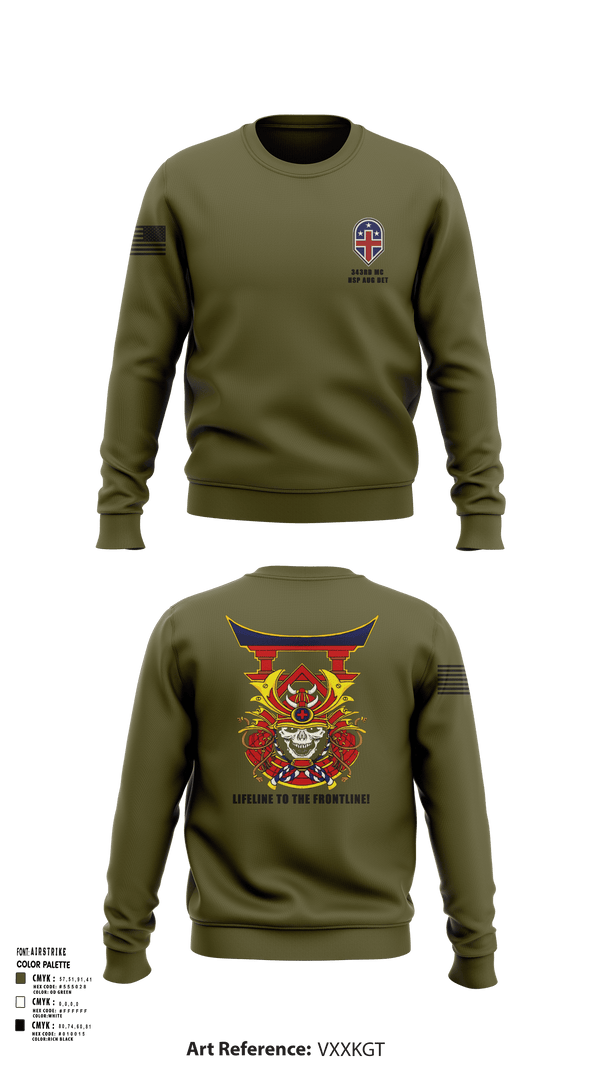 Crew Neck Sweatshirt, 343rd Medical Hospital Augmentation Detachment, , Teamtime, Team time, sublimation, custom sports apparel, team uniforms, spirit wear, spiritwear, sports uniforms, custom shirts, team store, custom team store, fundraiser sports, apparel fundraiser