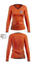 Orangeville Bengals 6421541 Women's Long Sleeve V-neck Shirt - 2