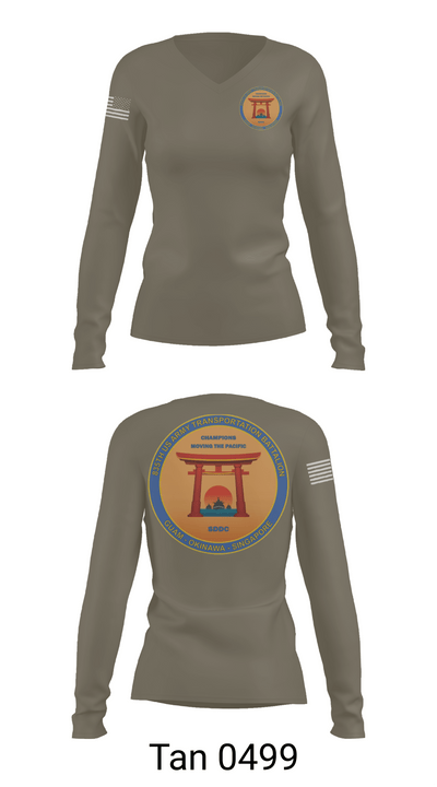 835th Transportation BN 83233683 Women's Long Sleeve V-neck Shirt -1 77