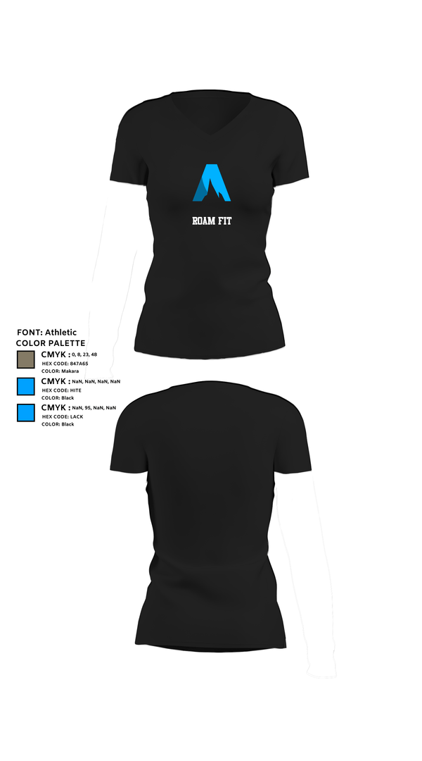 Womens Short Sleeve Vneck Shirt, Roam FIT, , Teamtime, Team time, sublimation, custom sports apparel, team uniforms, spirit wear, spiritwear, sports uniforms, custom shirts, team store, custom team store, fundraiser sports, apparel fundraiser