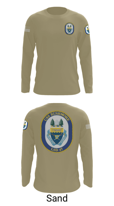 USS RUSHMORE 78932182 Long Sleeve Performance Shirt - 82