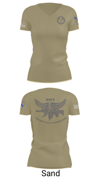 Women's Short Sleeve Vneck Shirt, Special Reaction Team, Marines, Teamtime, Team time, sublimation, custom sports apparel, team uniforms, spirit wear, spiritwear, sports uniforms, custom shirts, team store, custom team store, fundraiser sports, apparel fundraiser