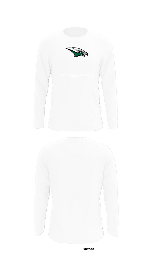 Long Sleeve Performance Shirt, Skutt Catholic High School Cheer, Cheer, Teamtime, Team time, sublimation, custom sports apparel, team uniforms, spirit wear, spiritwear, sports uniforms, custom shirts, team store, custom team store, fundraiser sports, apparel fundraiser