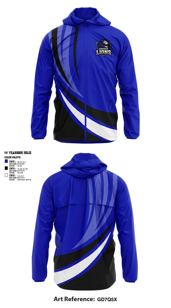 Windbreaker, Concordia Lions Viersen, Football, Teamtime, Team time, sublimation, custom sports apparel, team uniforms, spirit wear, spiritwear, sports uniforms, custom shirts, team store, custom team store, fundraiser sports, apparel fundraiser
