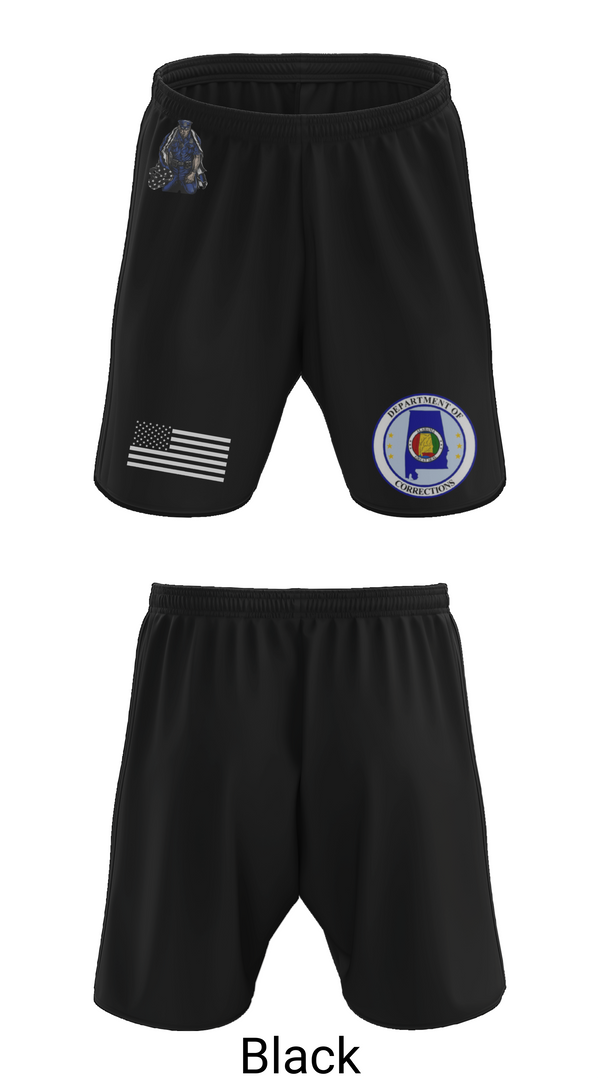 Athletic Shorts With Pockets, Alabama Department of Corrections, Police, Teamtime, Team time, sublimation, custom sports apparel, team uniforms, spirit wear, spiritwear, sports uniforms, custom shirts, team store, custom team store, fundraiser sports, apparel fundraiser