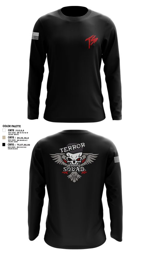 Long Sleeve Performance Shirt, Terro Squad, Army, Teamtime, Team time, sublimation, custom sports apparel, team uniforms, spirit wear, spiritwear, sports uniforms, custom shirts, team store, custom team store, fundraiser sports, apparel fundraiser