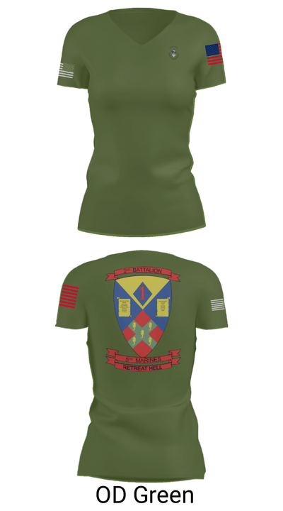 2nd battalion , 5th marines 24744641 Women's Short Sleeve V-neck Shirt - 38