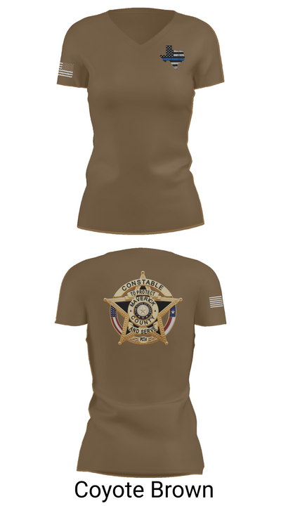 Maverick County Constable PCT 4 23255361 Women's Short Sleeve V-neck Shirt - 8