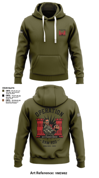 Hoodie, 305th En Co, Army, Teamtime, Team time, sublimation, custom sports apparel, team uniforms, spirit wear, spiritwear, sports uniforms, custom shirts, team store, custom team store, fundraiser sports, apparel fundraiser