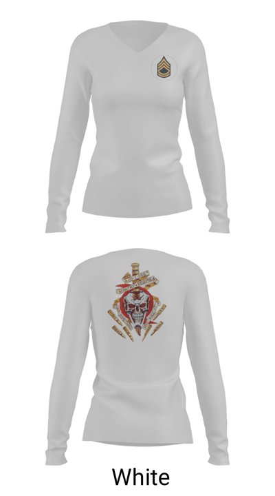 A Co 1/155 INF 63246466 Women's Long Sleeve V-neck Shirt - 6