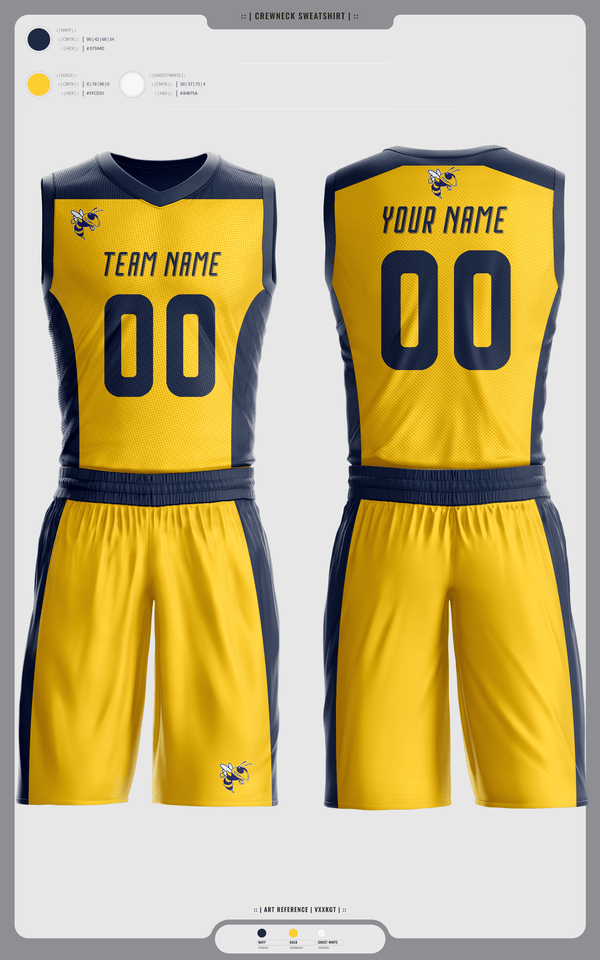 Basketball Uniform, Wynne Yellowjackets, Men's Basketball, Teamtime, Team time, sublimation, custom sports apparel, team uniforms, spirit wear, spiritwear, sports uniforms, custom shirts, team store, custom team store, fundraiser sports, apparel fundraiser