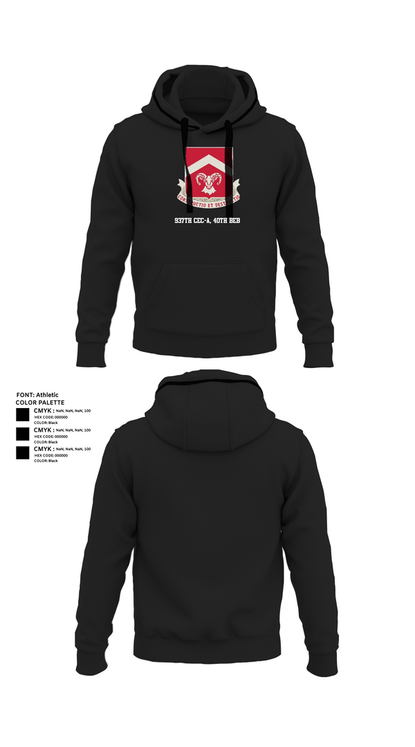 Hoodie, 937th CEC-A, 40th BEB, Army, Teamtime, Team time, sublimation, custom sports apparel, team uniforms, spirit wear, spiritwear, sports uniforms, custom shirts, team store, custom team store, fundraiser sports, apparel fundraiser