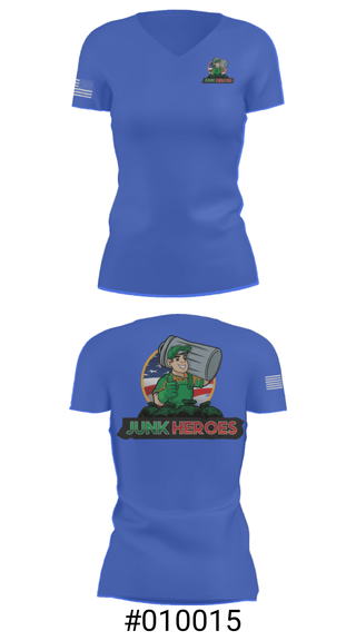 Women's Short Sleeve Vneck Shirt, Junk Heroes, , Teamtime, Team time, sublimation, custom sports apparel, team uniforms, spirit wear, spiritwear, sports uniforms, custom shirts, team store, custom team store, fundraiser sports, apparel fundraiser
