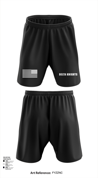 Athletic Shorts With Pockets, Delta Knights, , Teamtime, Team time, sublimation, custom sports apparel, team uniforms, spirit wear, spiritwear, sports uniforms, custom shirts, team store, custom team store, fundraiser sports, apparel fundraiser