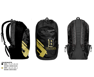 Gear Bag, Blaze, Cross Country, Teamtime, Team time, sublimation, custom sports apparel, team uniforms, spirit wear, spiritwear, sports uniforms, custom shirts, team store, custom team store, fundraiser sports, apparel fundraiser