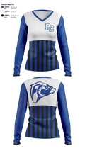 Port Chester High School Bowling 50203613 Women's Long Sleeve V-neck Shirt -1 61