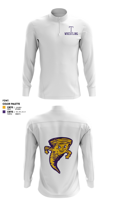 Taylorville Wrestling Club 5122826 Quarter Zip Jacket - 56