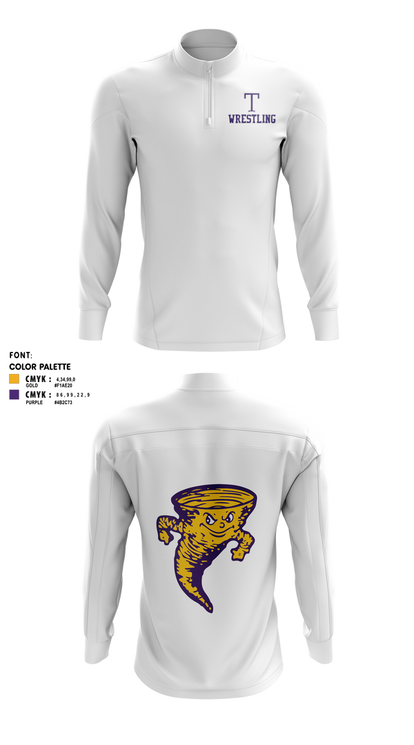 Quarter Zip Jacket, Taylorville Wrestling Club, Wrestling, Teamtime, Team time, sublimation, custom sports apparel, team uniforms, spirit wear, spiritwear, sports uniforms, custom shirts, team store, custom team store, fundraiser sports, apparel fundraiser