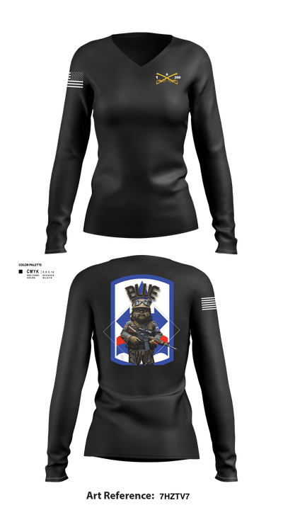 undefined Women's Long Sleeve V-neck Shirt -1 1