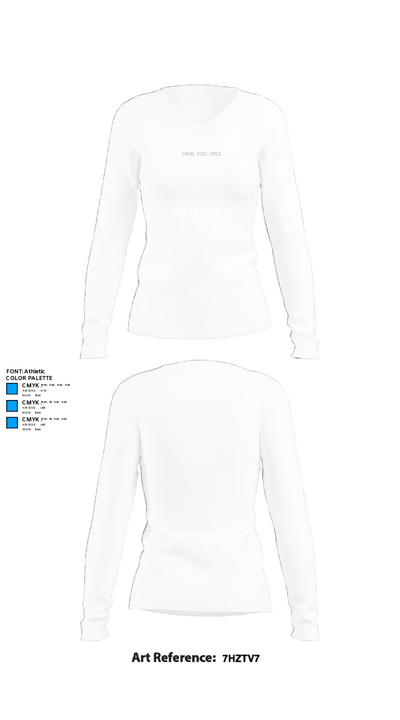 VENIVIDIVICI 25124139 Women's Long Sleeve V-neck Shirt - 15