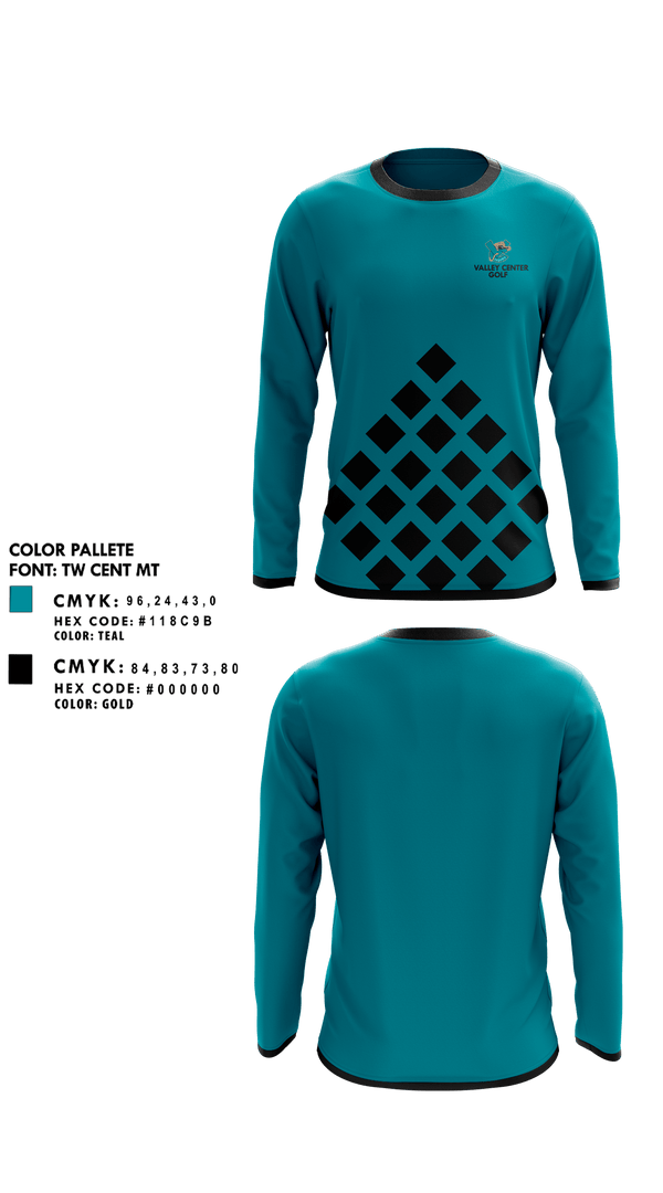 Long Sleeve Performance Shirt, Valley Center High School Golf, Golf, Teamtime, Team time, sublimation, custom sports apparel, team uniforms, spirit wear, spiritwear, sports uniforms, custom shirts, team store, custom team store, fundraiser sports, apparel fundraiser