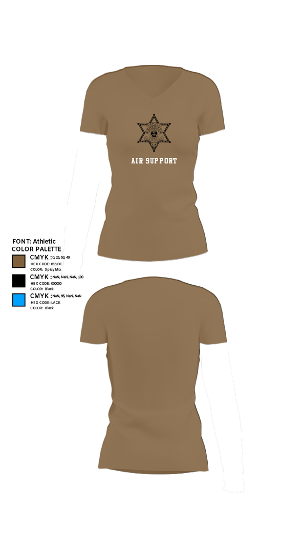 Womens Short Sleeve Vneck Shirt, Air Support, , Teamtime, Team time, sublimation, custom sports apparel, team uniforms, spirit wear, spiritwear, sports uniforms, custom shirts, team store, custom team store, fundraiser sports, apparel fundraiser