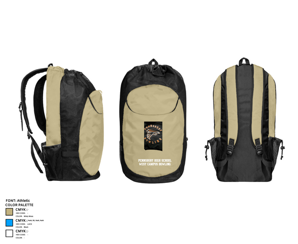 Gear Bag, Pennsbury High School West Campus Bowling, Bowling, Teamtime, Team time, sublimation, custom sports apparel, team uniforms, spirit wear, spiritwear, sports uniforms, custom shirts, team store, custom team store, fundraiser sports, apparel fundraiser