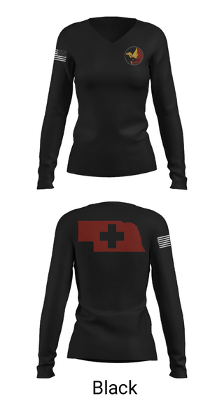 Women's Long Sleeve Vneck Shirt, Delta Company, , Teamtime, Team time, sublimation, custom sports apparel, team uniforms, spirit wear, spiritwear, sports uniforms, custom shirts, team store, custom team store, fundraiser sports, apparel fundraiser