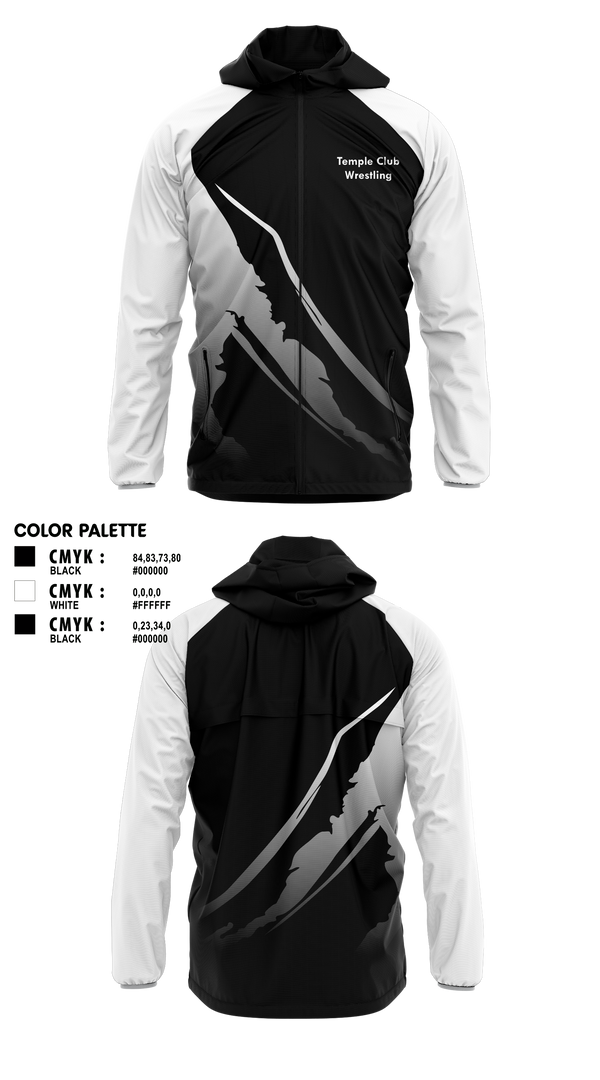 Windbreaker, Temple Wrestling Club, Wrestling, Teamtime, Team time, sublimation, custom sports apparel, team uniforms, spirit wear, spiritwear, sports uniforms, custom shirts, team store, custom team store, fundraiser sports, apparel fundraiser