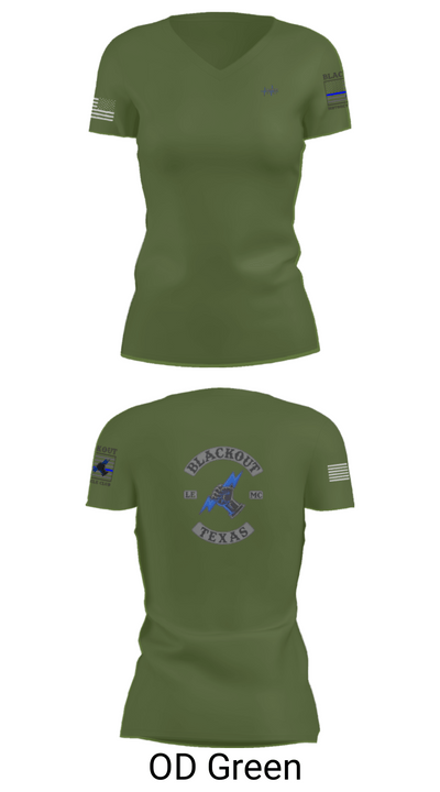BLACKOUT LE-MC 82961790 Women's Short Sleeve V-neck Shirt - 46