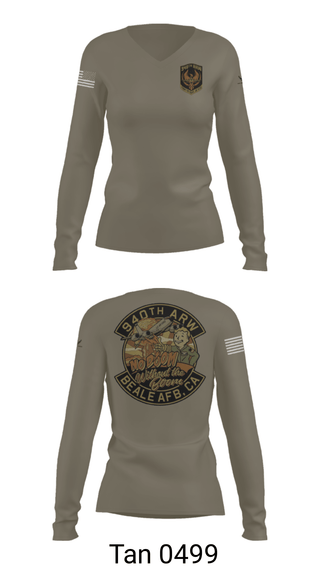 Women's Long Sleeve Vneck Shirt, 940 Air Refueling Wing, , Teamtime, Team time, sublimation, custom sports apparel, team uniforms, spirit wear, spiritwear, sports uniforms, custom shirts, team store, custom team store, fundraiser sports, apparel fundraiser