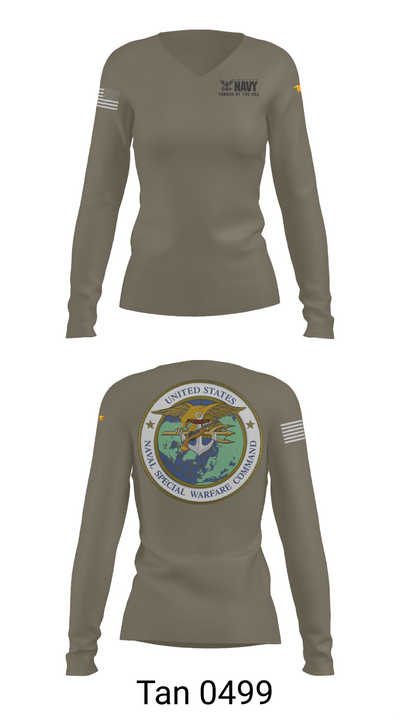 SEAL Team 4781251 Women's Long Sleeve V-neck Shirt - 73