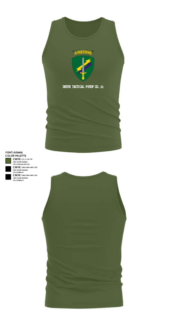 Tank Top, 325th Tactical PSYOP Co. (A), Army, Teamtime, Team time, sublimation, custom sports apparel, team uniforms, spirit wear, spiritwear, sports uniforms, custom shirts, team store, custom team store, fundraiser sports, apparel fundraiser
