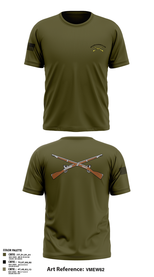 Old School Cotton Feel Shirt, 2ND Platoon, Blackhawk CO, 4-6 INF, Army, Teamtime, Team time, sublimation, custom sports apparel, team uniforms, spirit wear, spiritwear, sports uniforms, custom shirts, team store, custom team store, fundraiser sports, apparel fundraiser